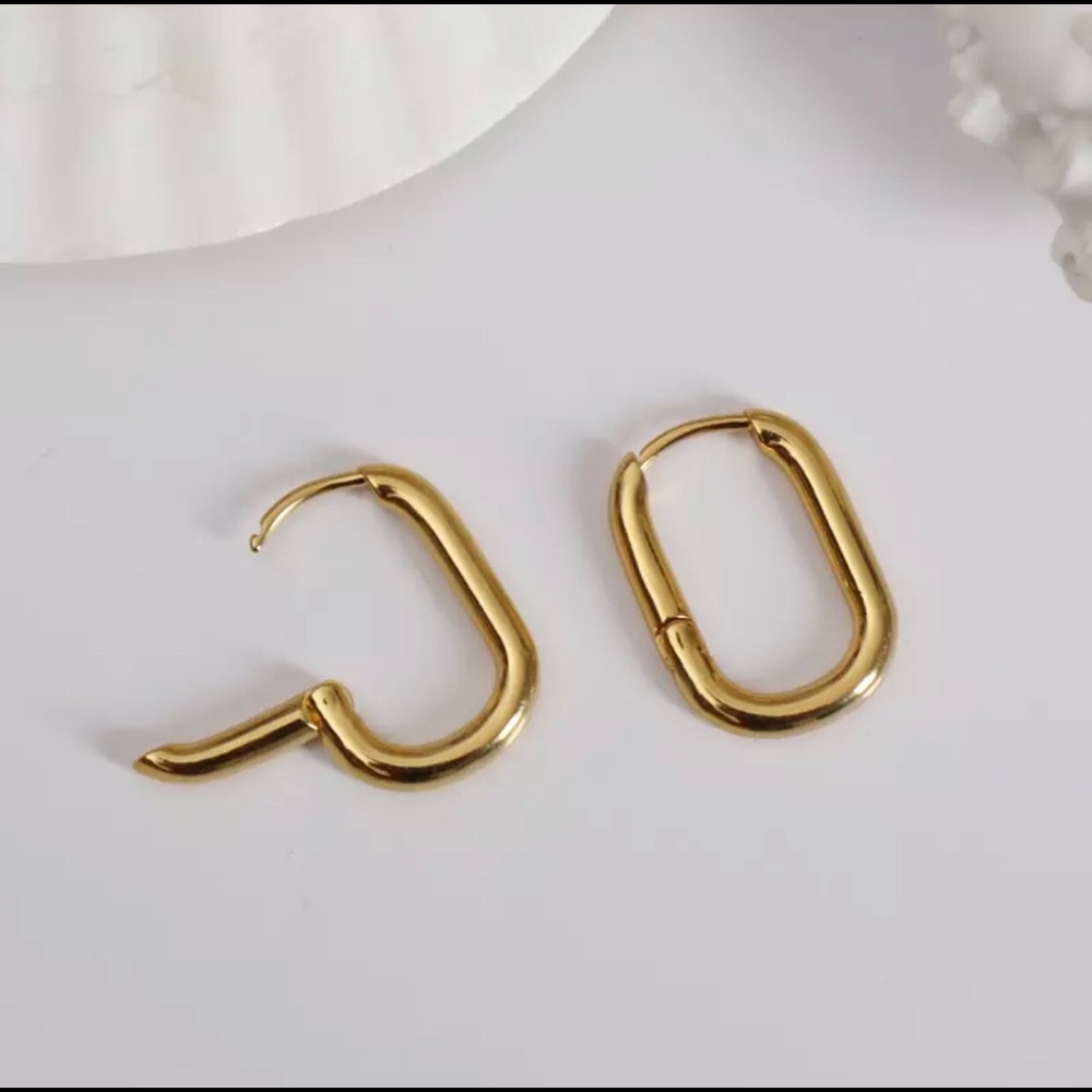 Gold color hoop earrings